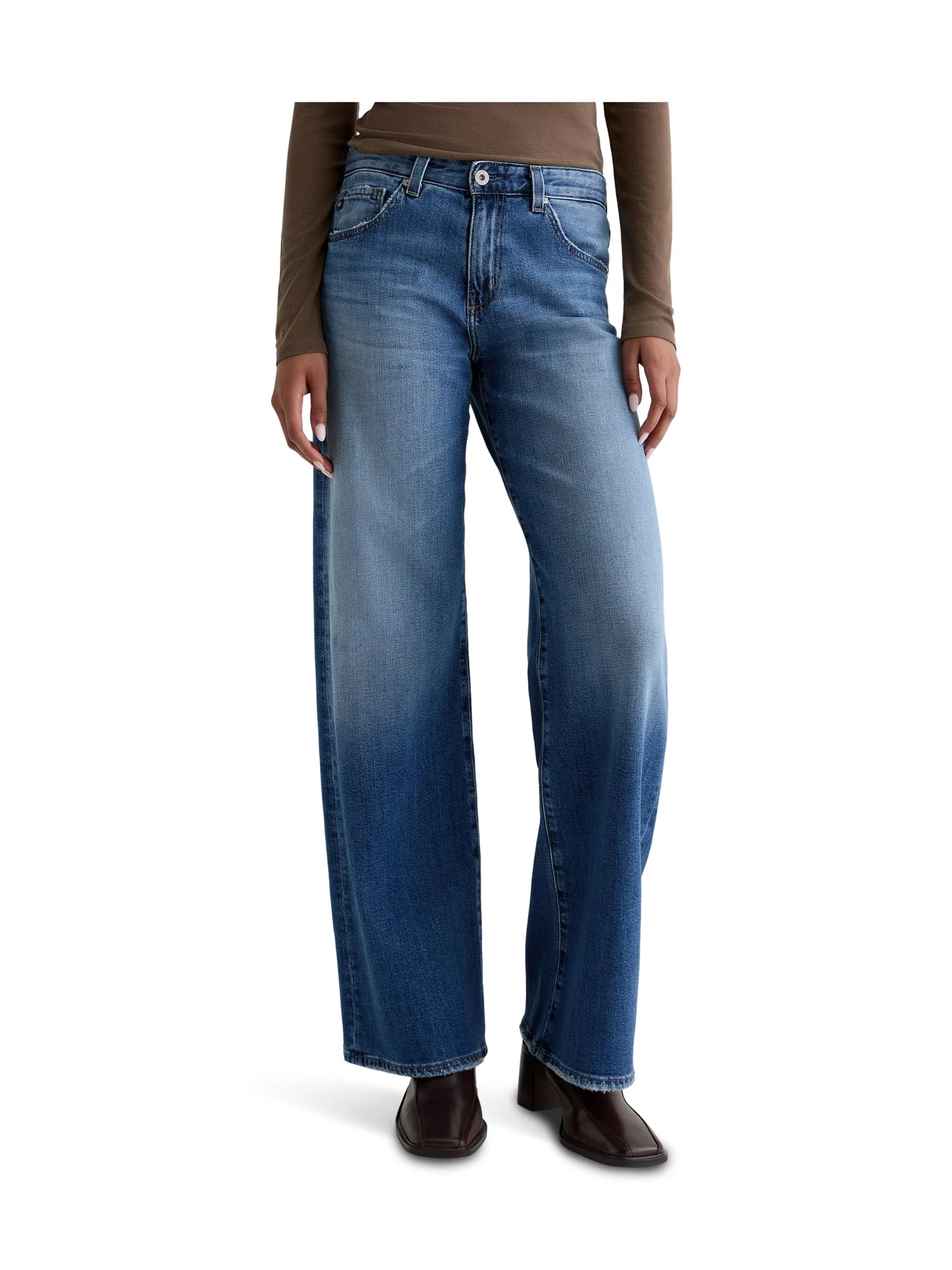 Джинсы AG Jeans Adria Low Rise Baggy Wide Leg In Headline, цвет Headline — 1