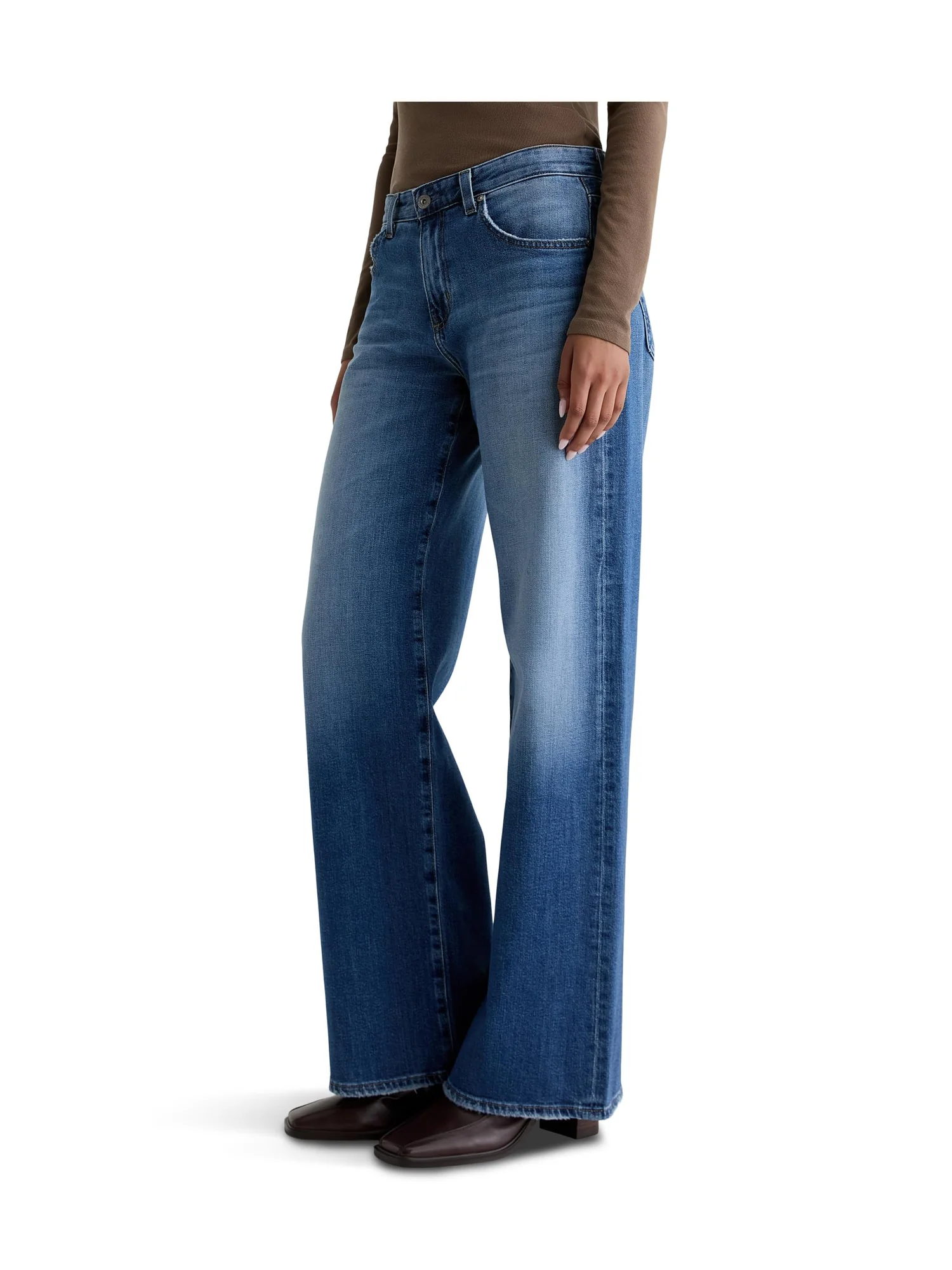 Джинсы AG Jeans Adria Low Rise Baggy Wide Leg In Headline, цвет Headline — 2