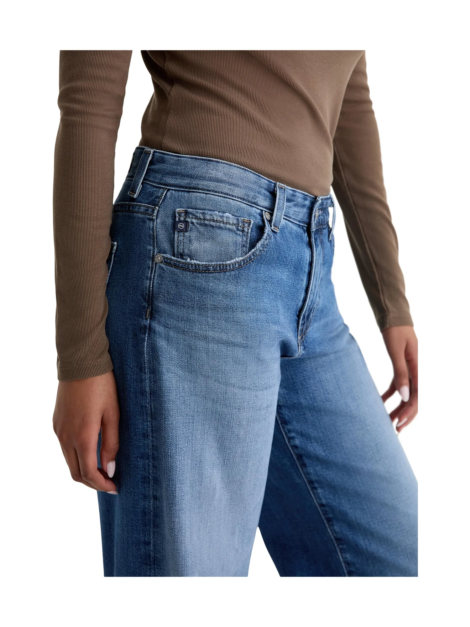 Джинсы AG Jeans Adria Low Rise Baggy Wide Leg In Headline, цвет Headline — 4