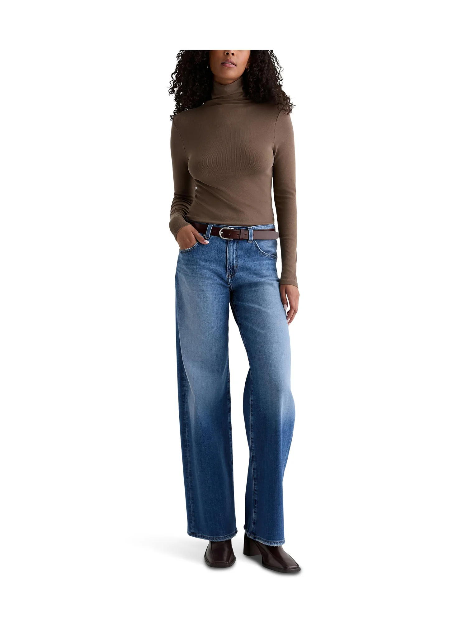 Джинсы AG Jeans Adria Low Rise Baggy Wide Leg In Headline, цвет Headline — 5