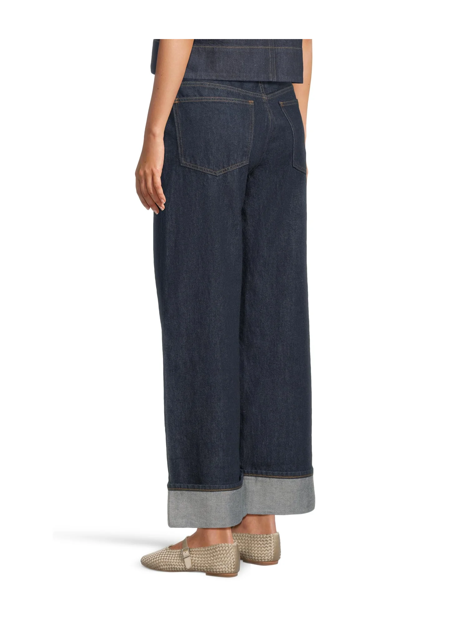 Джинсы Madewell Low Slung Baggy Rinse With Cuff In Rinse Wash — 3