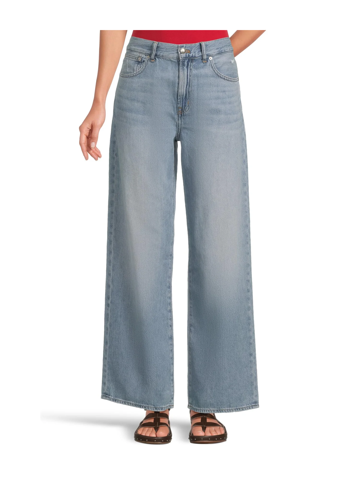 Джинсы Madewell Pv Wide In Airy Denim Northridge Wash, цвет Northridge Wash — 1