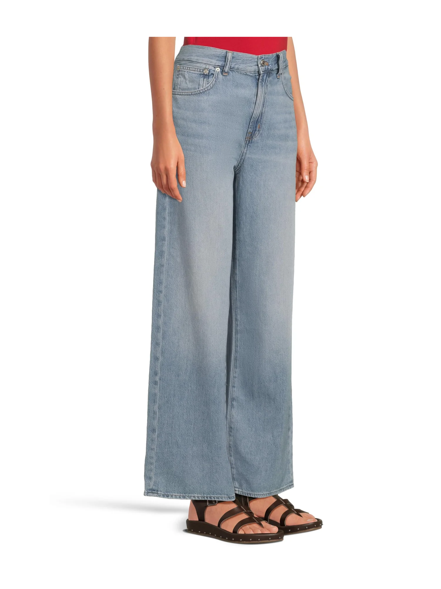 Джинсы Madewell Pv Wide In Airy Denim Northridge Wash, цвет Northridge Wash — 2