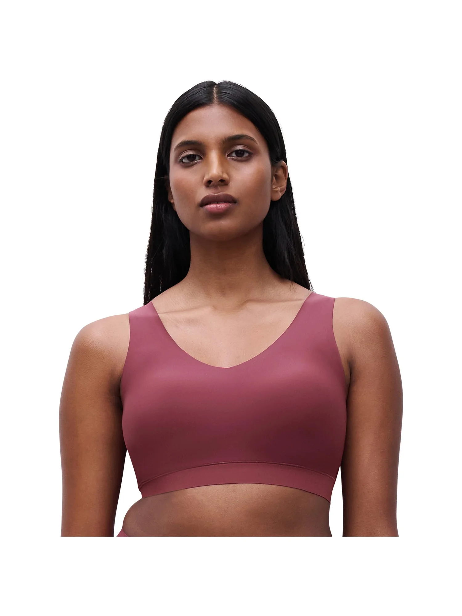 Бюстгальтер Chantelle Softstretch Padded V-neck Bra Top, цвет Sienna — 1