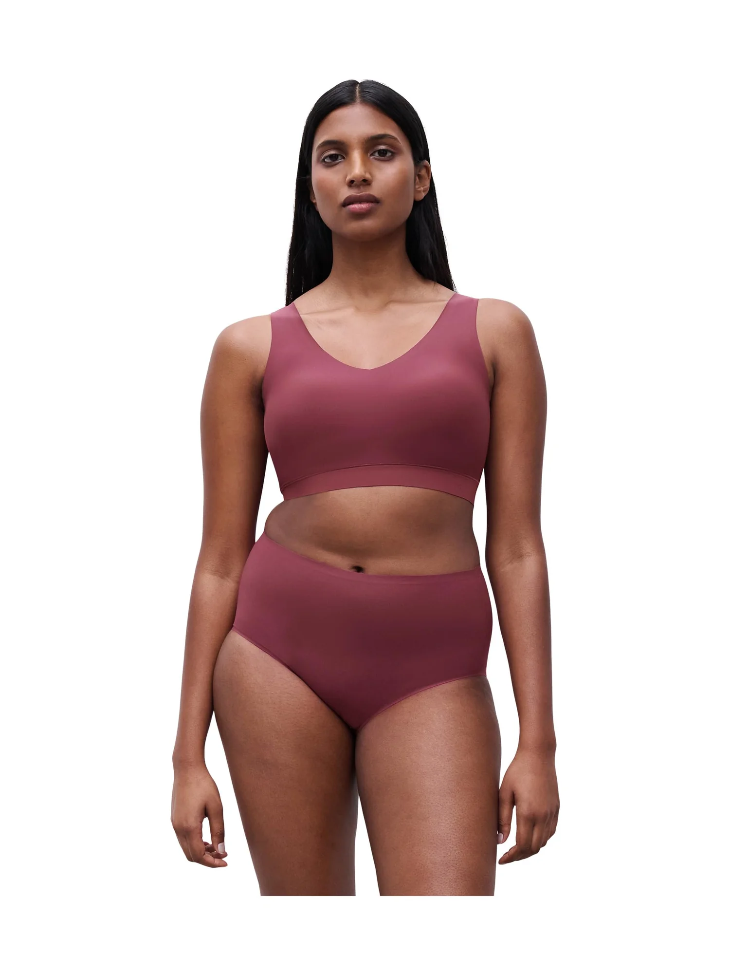 Бюстгальтер Chantelle Softstretch Padded V-neck Bra Top, цвет Sienna — 3