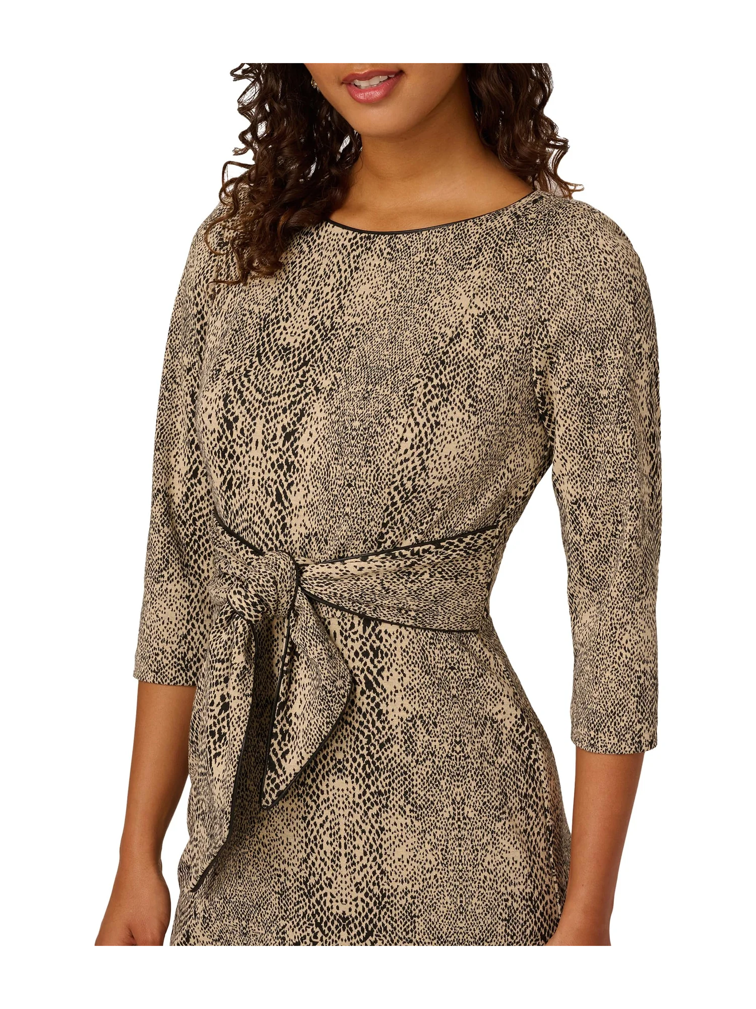 Платье Adrianna Papell Animal Print Tie Dress — 3