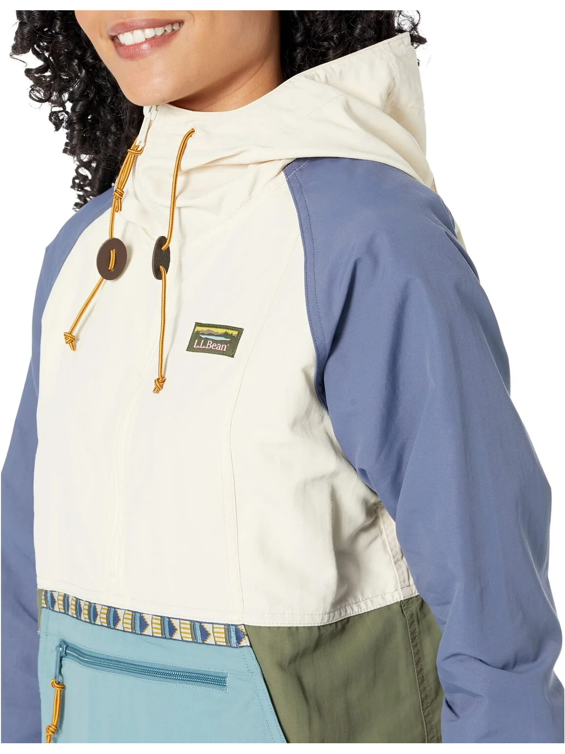 Куртка Mountain Classic Anorak Multicolor L.L.Bean — изображение 3 из 4, натуральный/синий