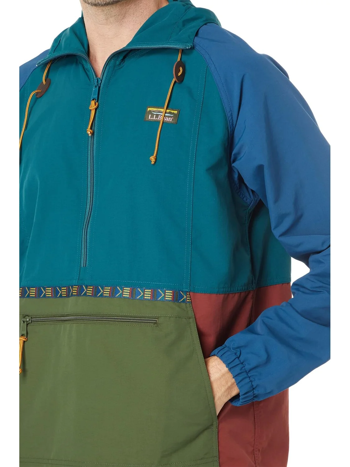 Куртка Mountain Classic Anorak Multicolor L.L.Bean — изображение 3 из 4, оливковый