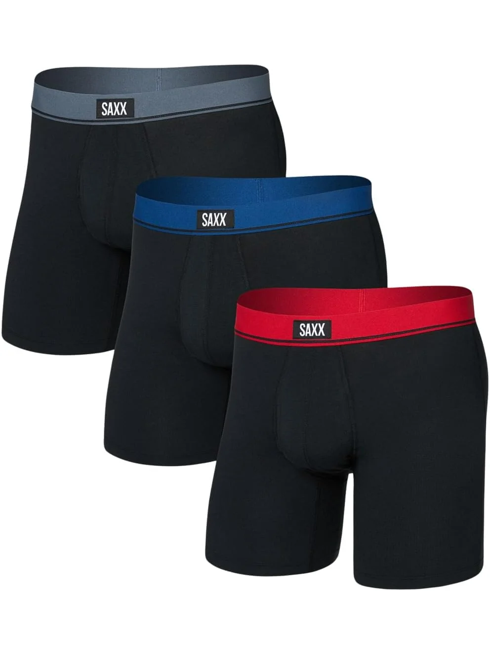Боксеры SAXX UNDERWEAR Essential Cotton Boxer Brief Fly 3-Pack — 1