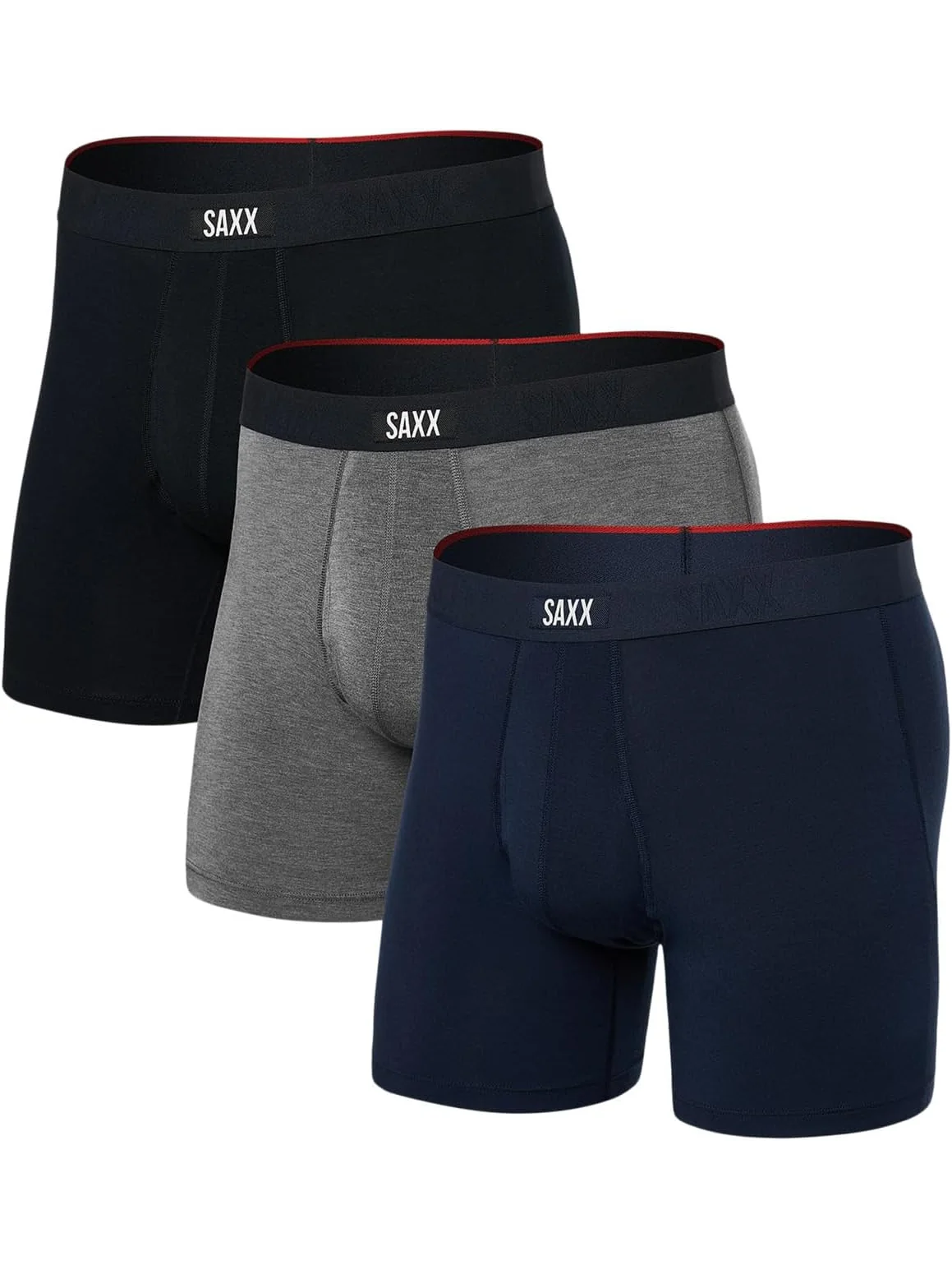 Боксеры SAXX UNDERWEAR Vibe Xtra Soft Comfort Boxer Brief Fly 3-Pack — 1