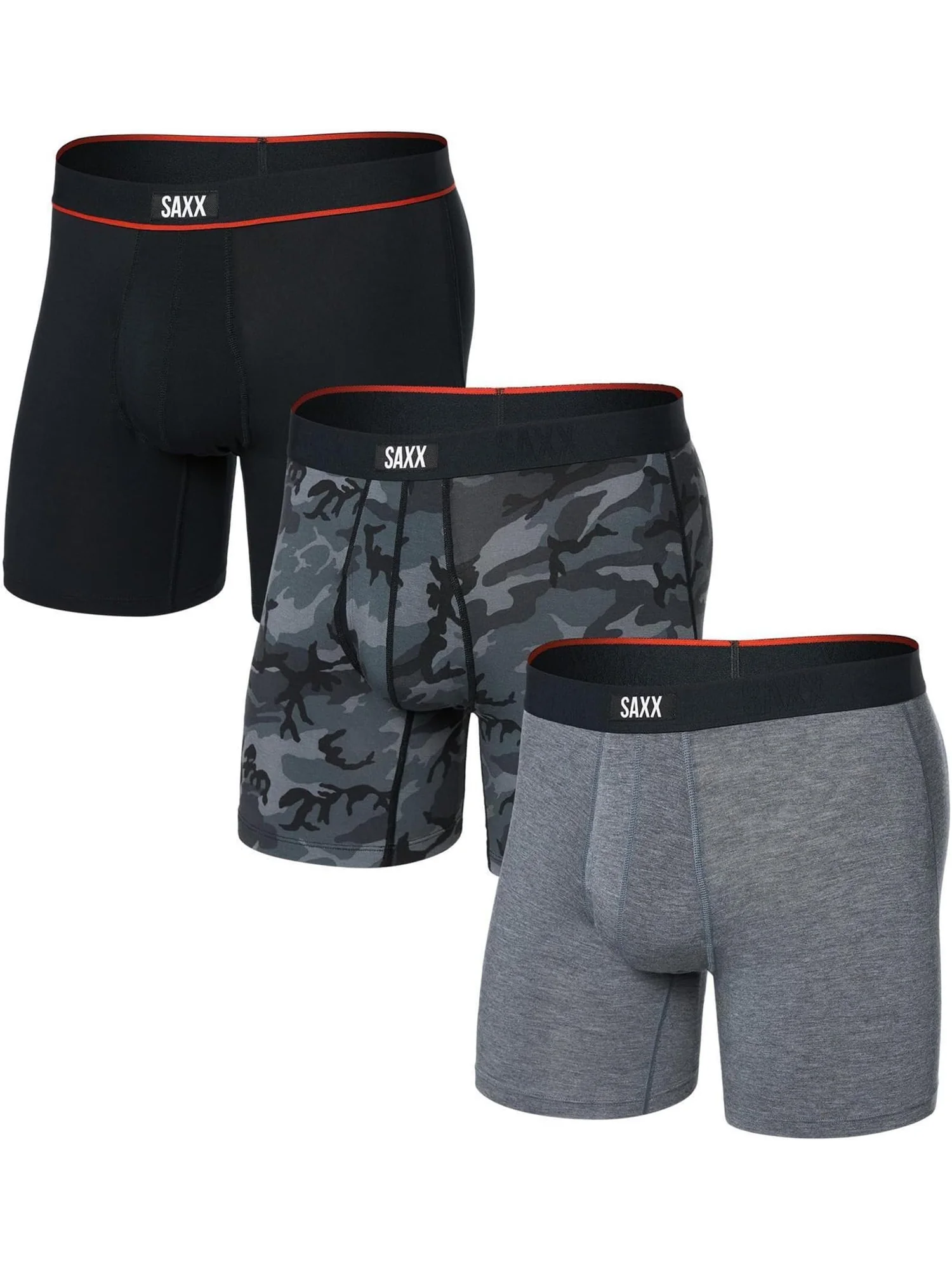 Боксеры SAXX UNDERWEAR Vibe Extra Super Soft Boxer Brief Fly 3-Pack — 1