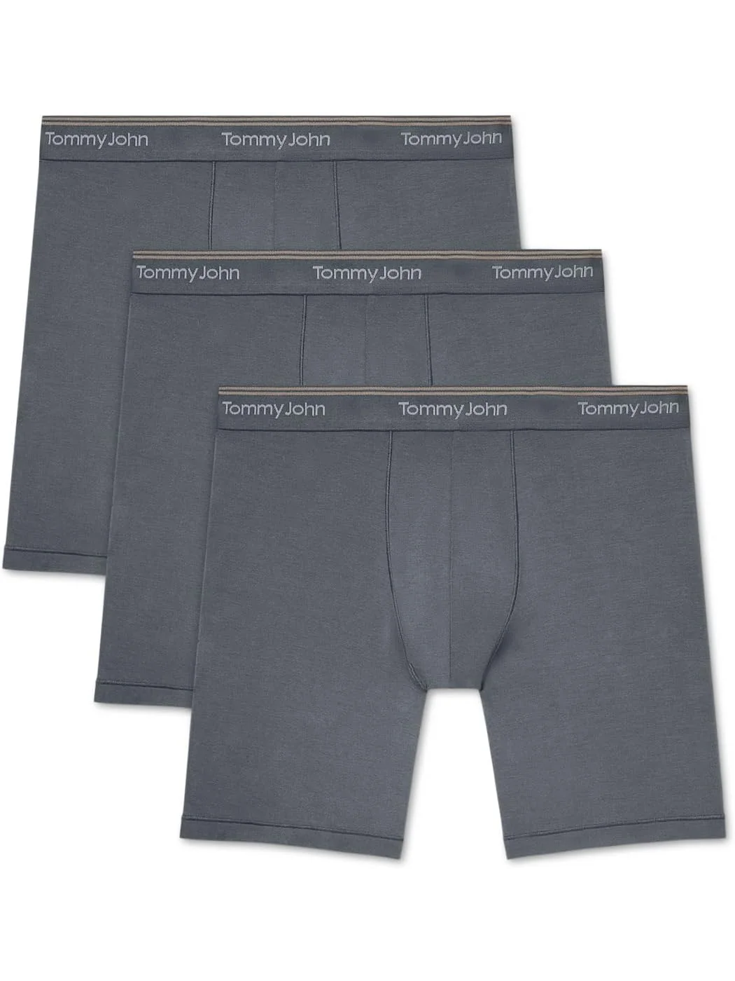 Боксеры Tommy John Ultra Soft Flex 6" Boxer Brief 3-Pack, цвет Turbulence — серый