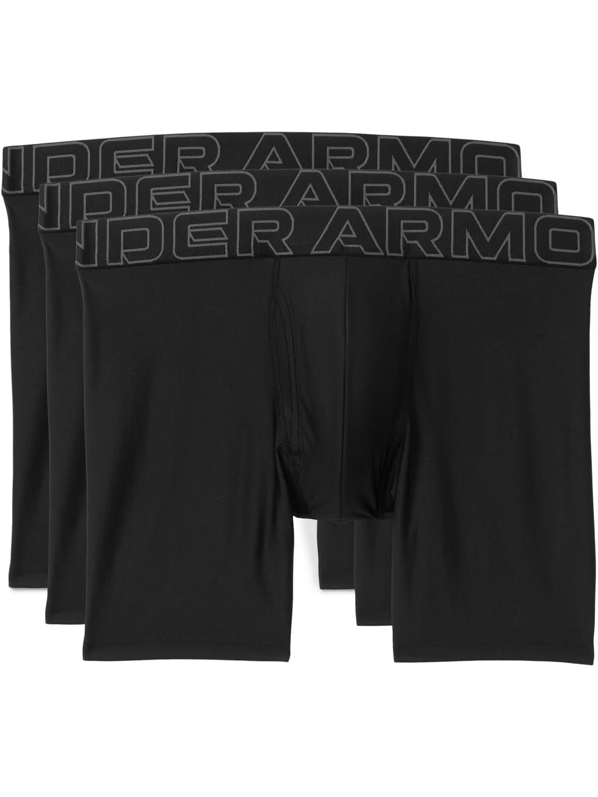 Комплект из 3 мужских боксеров Performance Tech Mesh Solid 6 дюймов Under Armour — 1