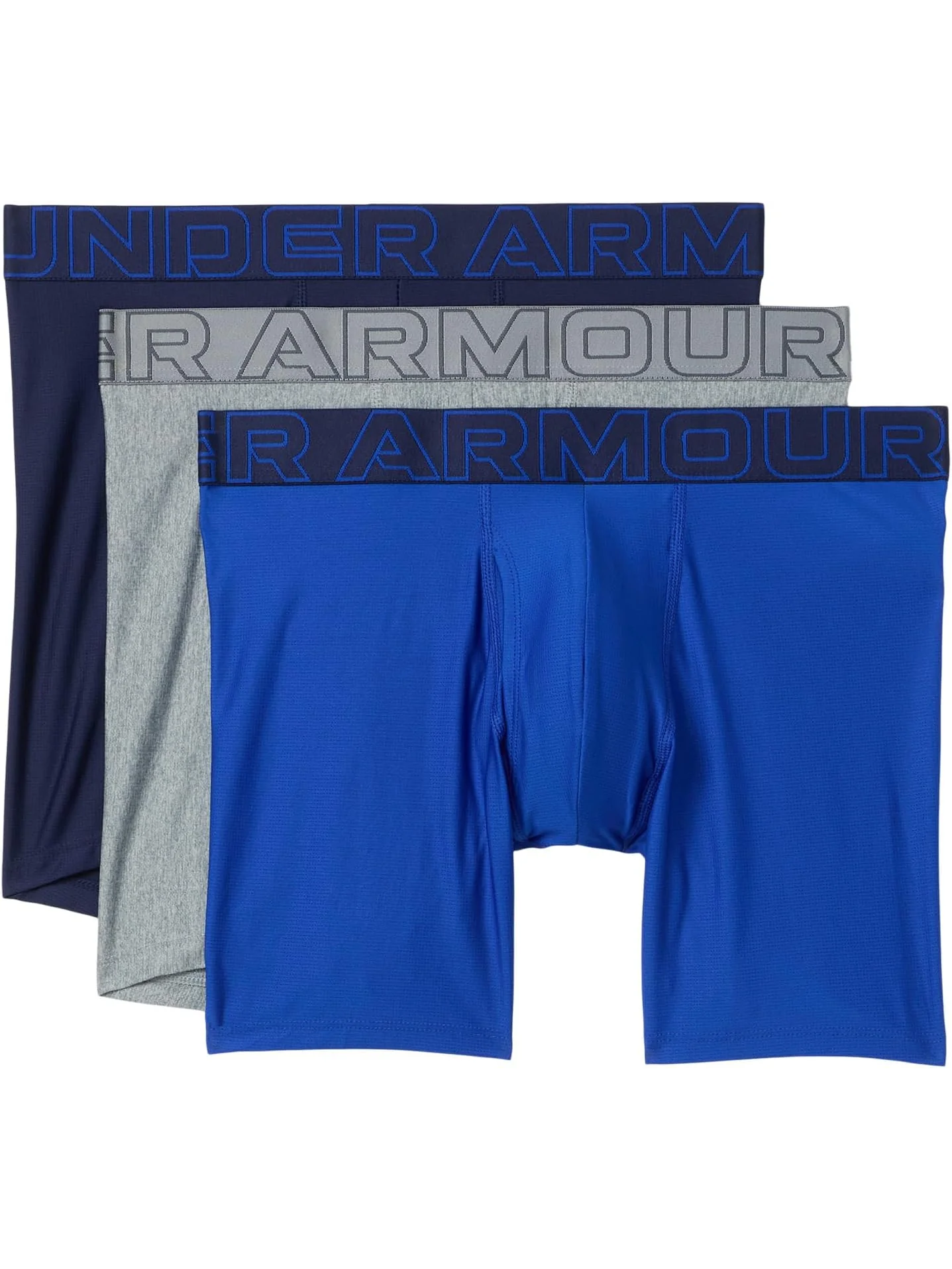 Комплект трусов Under Armour 3-Pack Performance Tech Mesh Solid 6" Boxer — 1