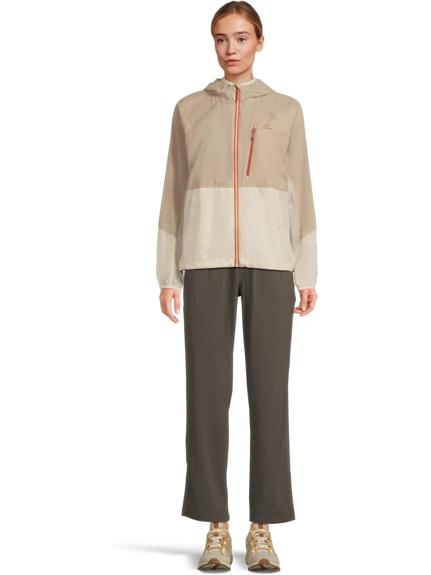 Ветровка L.L.Bean Stowaway Windbreaker, цвет Putty/Shore — 5