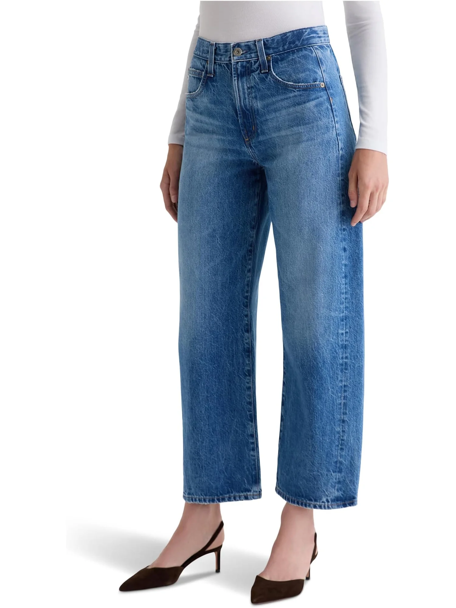 Джинсы AG Jeans Hattie High Rise Barrel In Candid — 2