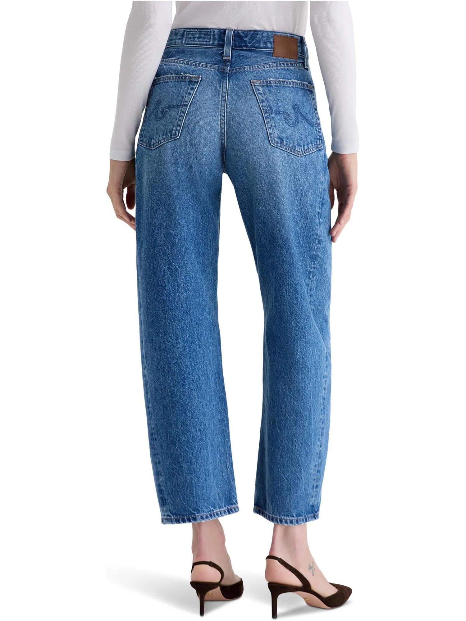 Джинсы AG Jeans Hattie High Rise Barrel In Candid — 3