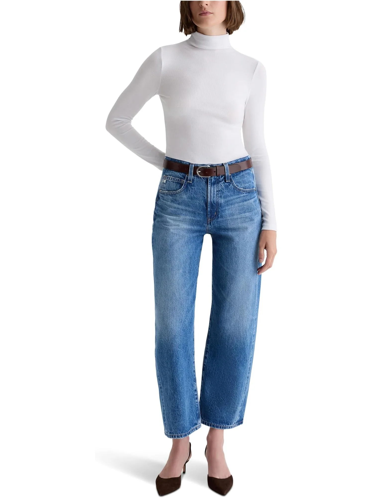 Джинсы AG Jeans Hattie High Rise Barrel In Candid — 5