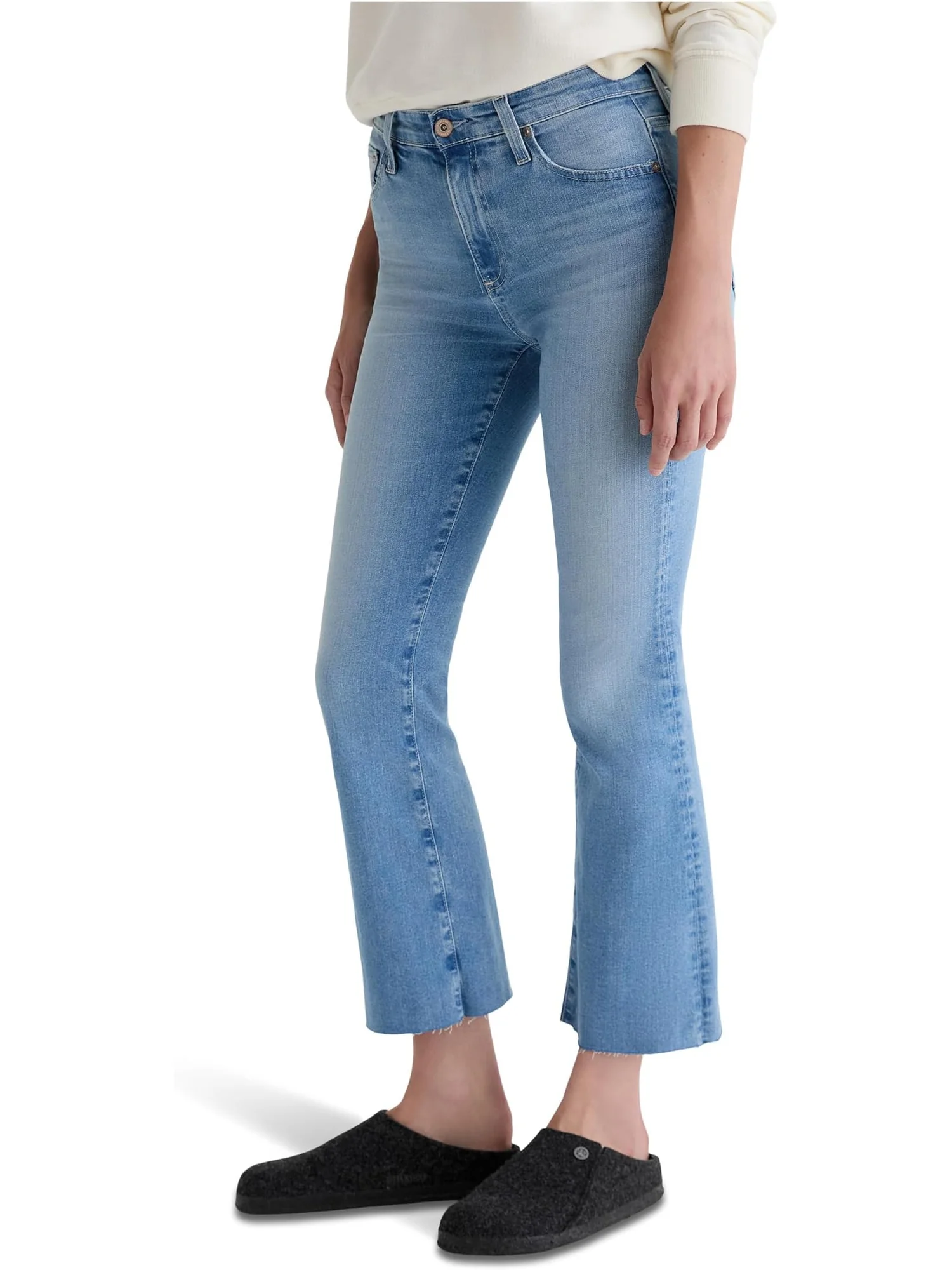 Джинсы AG Jeans Farrah Mid Rise Crop Boot Jean In 14 Years Fortuna, цвет 14 Years Fortuna — 2