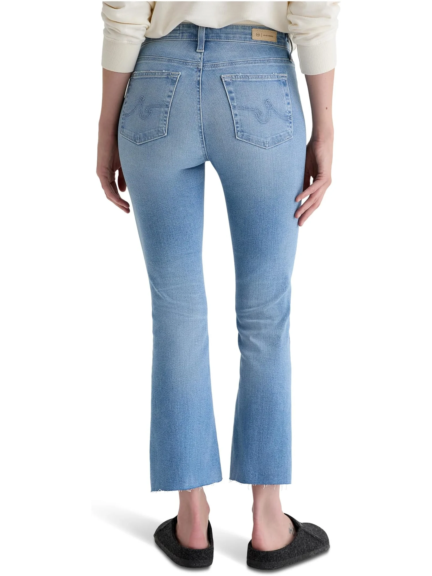 Джинсы AG Jeans Farrah Mid Rise Crop Boot Jean In 14 Years Fortuna, цвет 14 Years Fortuna — 3
