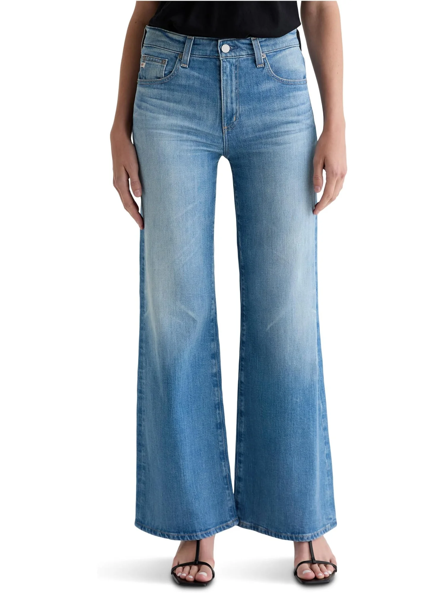 Джинсы AG Jeans Saige Mid Rise Wide Leg In 18 Years Bisou, цвет 18 Years Bisou — 1