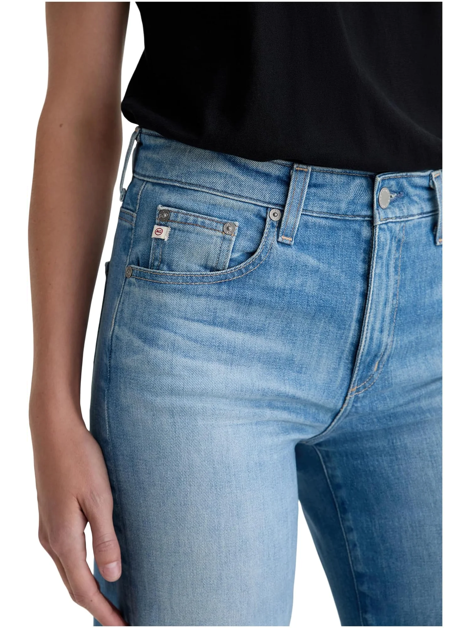 Джинсы AG Jeans Saige Mid Rise Wide Leg In 18 Years Bisou, цвет 18 Years Bisou — 3