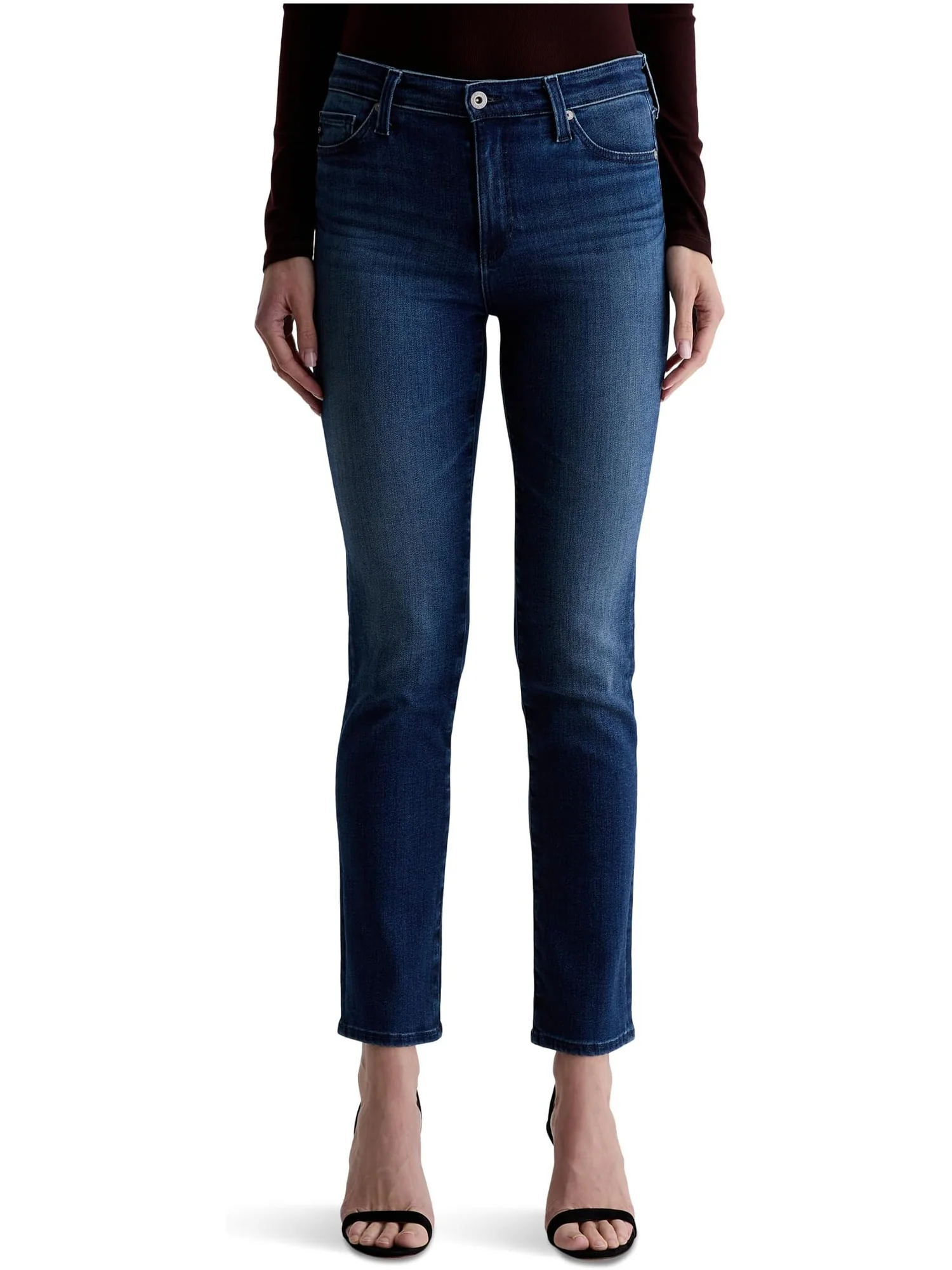 Джинсы AG Jeans Mari Mid Rise Slim Straight Jean In Epilogue — 1