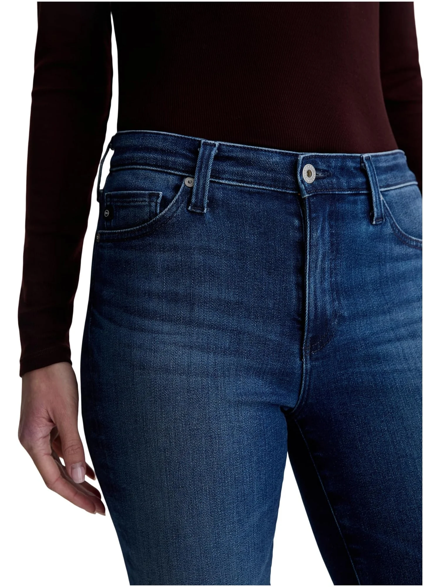 Джинсы AG Jeans Mari Mid Rise Slim Straight Jean In Epilogue — 3