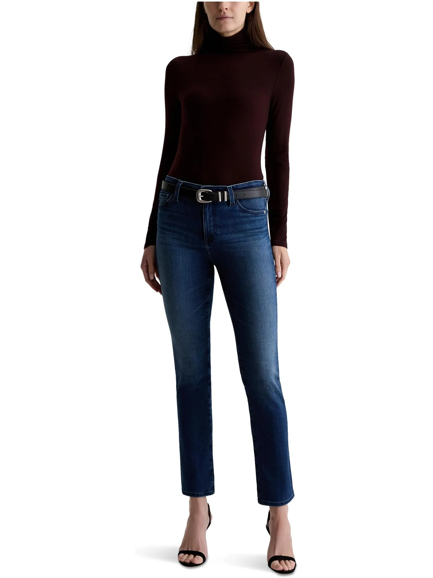 Джинсы AG Jeans Mari Mid Rise Slim Straight Jean In Epilogue — 4