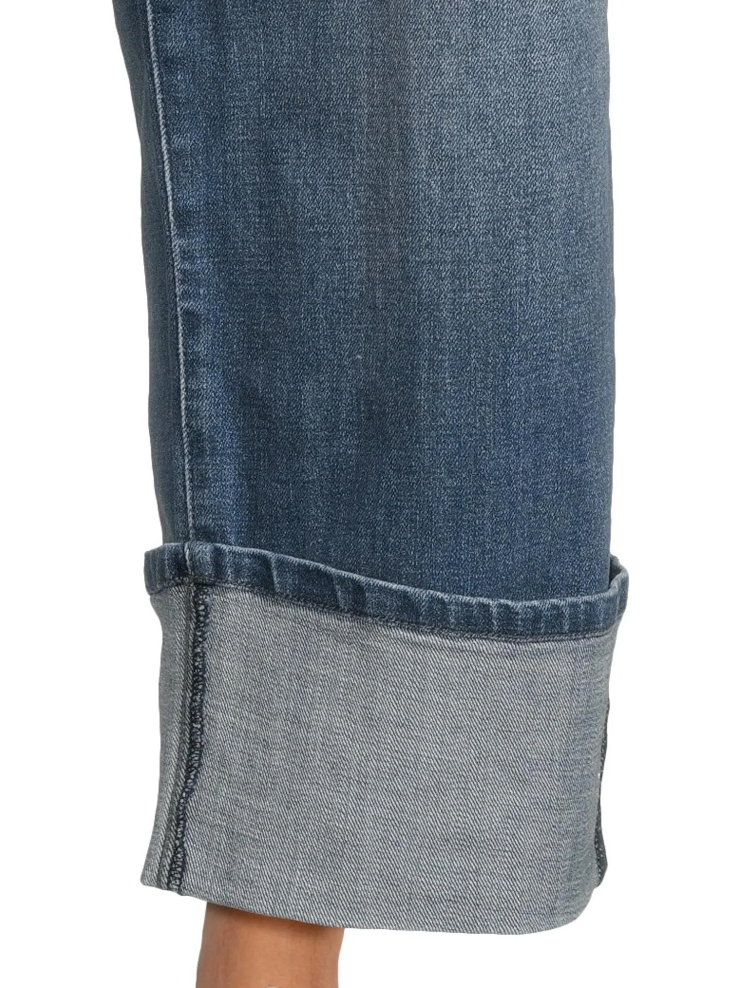 Джинсы KUT from the Kloth Plus Sienna High Rise Straight Leg-roll Up 5", цвет Hollowed — 4