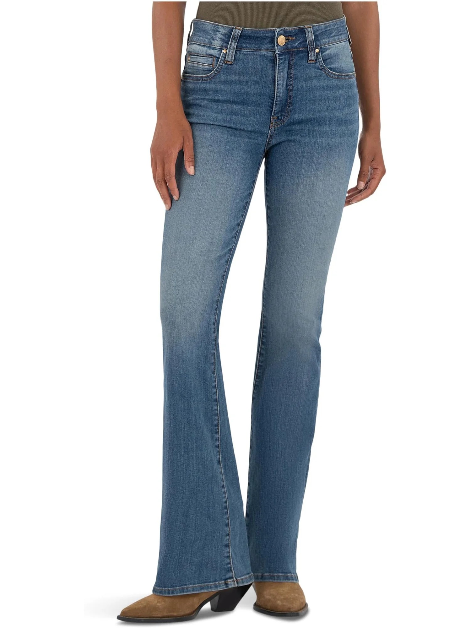 Джинсы KUT from the Kloth Natalie High-rise Fab Ab Bootcut, цвет Interactive — 1