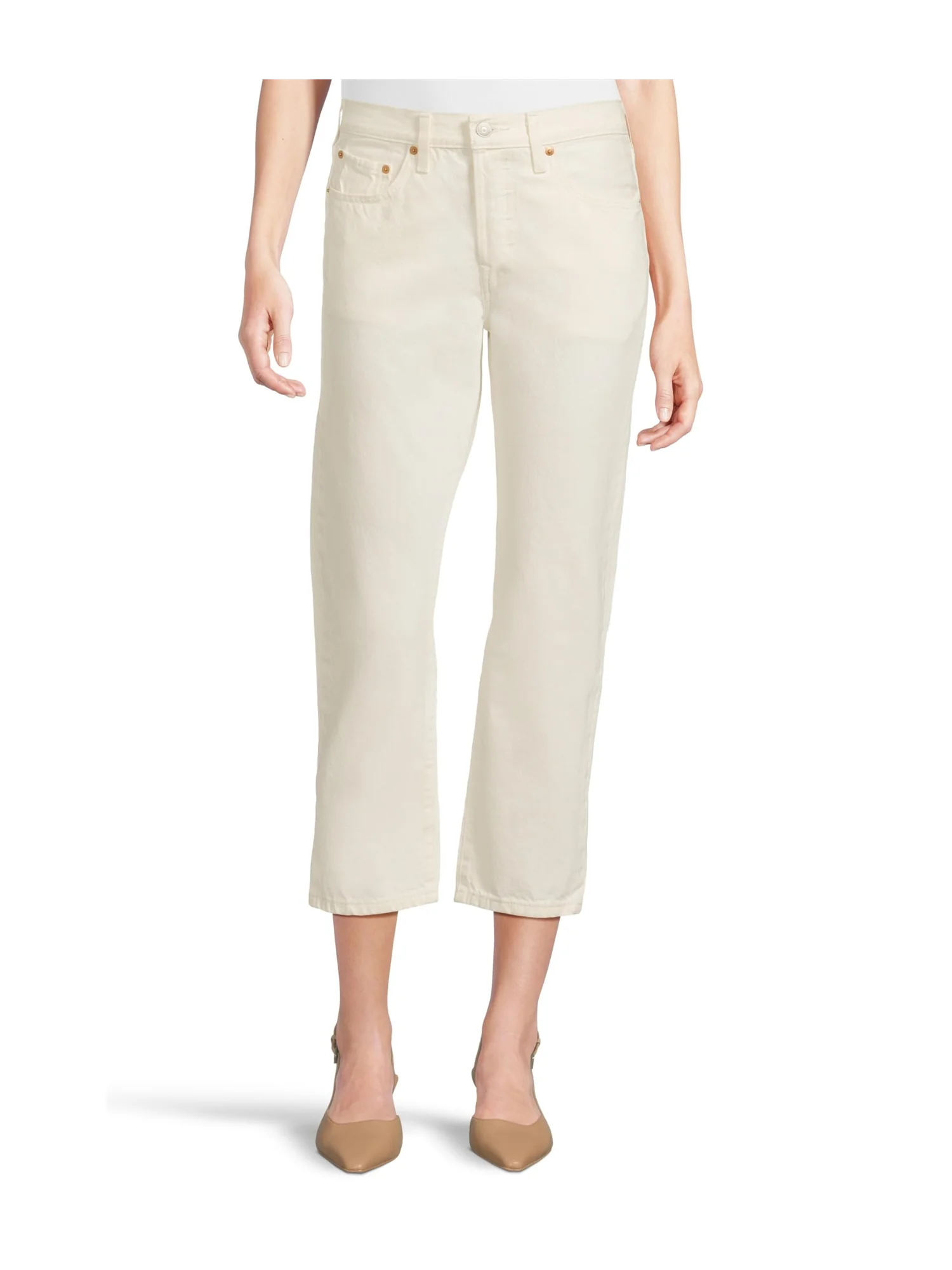 Джинсы Levi's Womens 501 Crop, цвет Ethereal Ecru — изображение 1 из 5