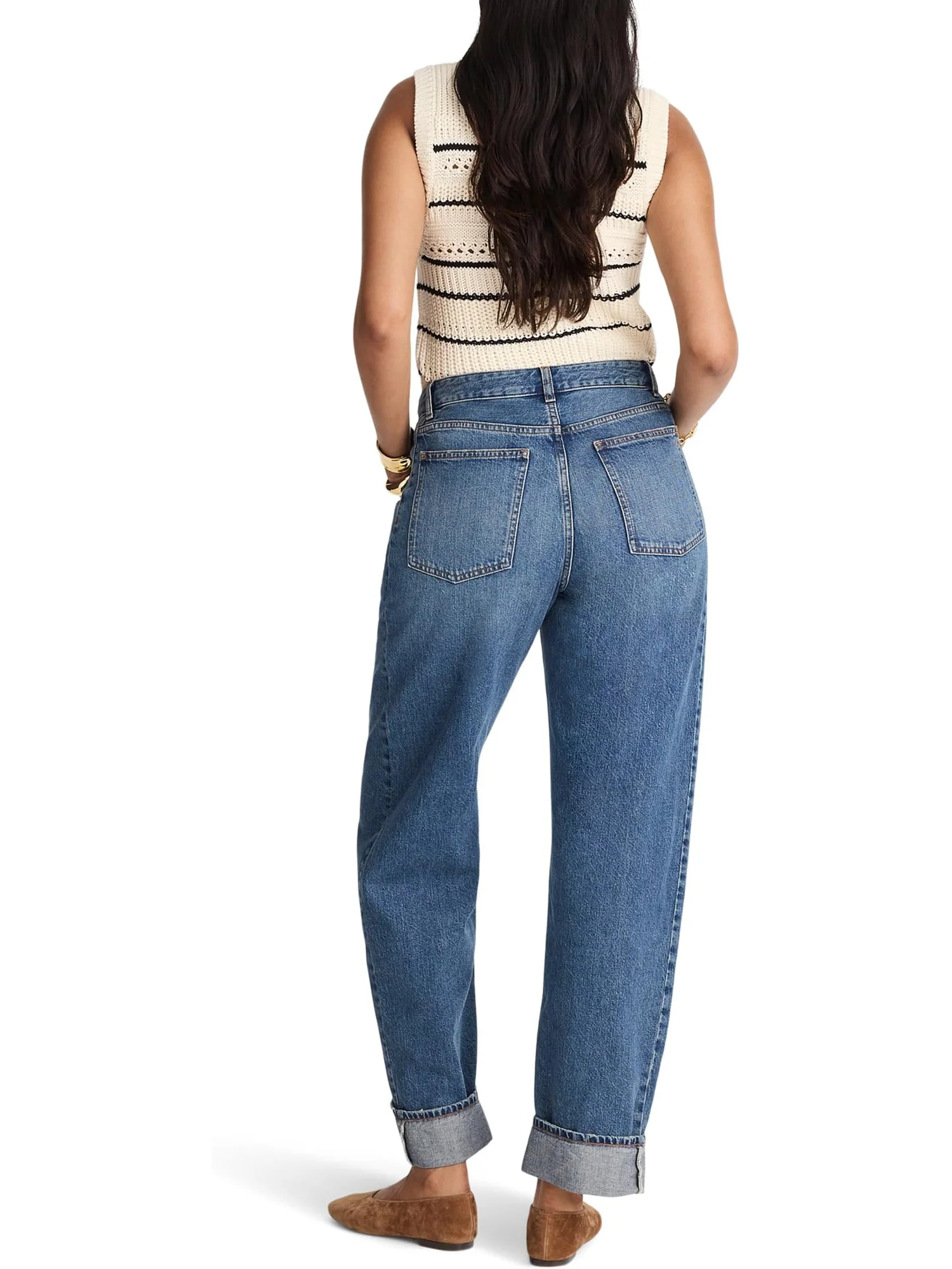 Джинсы Madewell Pieced Barrel With Cuff In Mosby Wash, цвет Mosby Wash — 3
