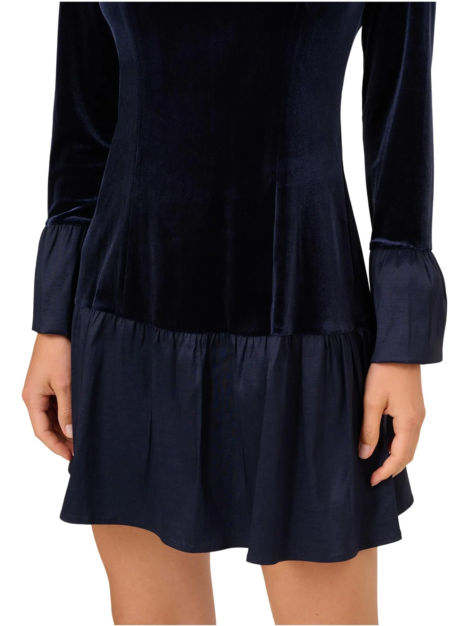 Платье Adrianna Papell Velvet Combo Midi Dress — 3