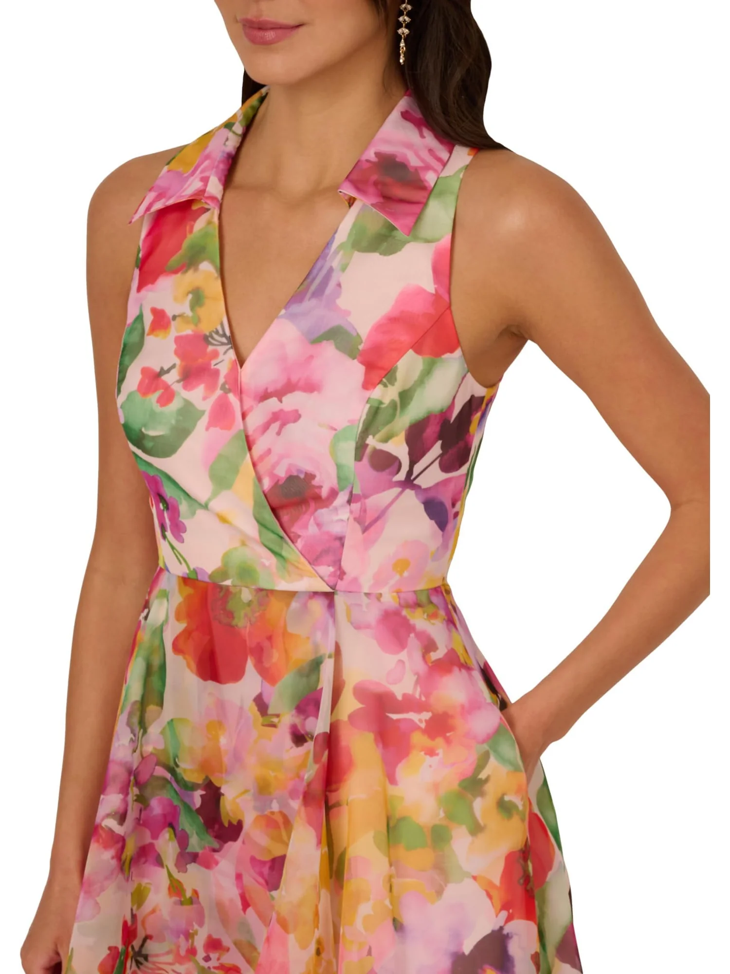 Платье Adrianna Papell Printed High-Low Dress — 3