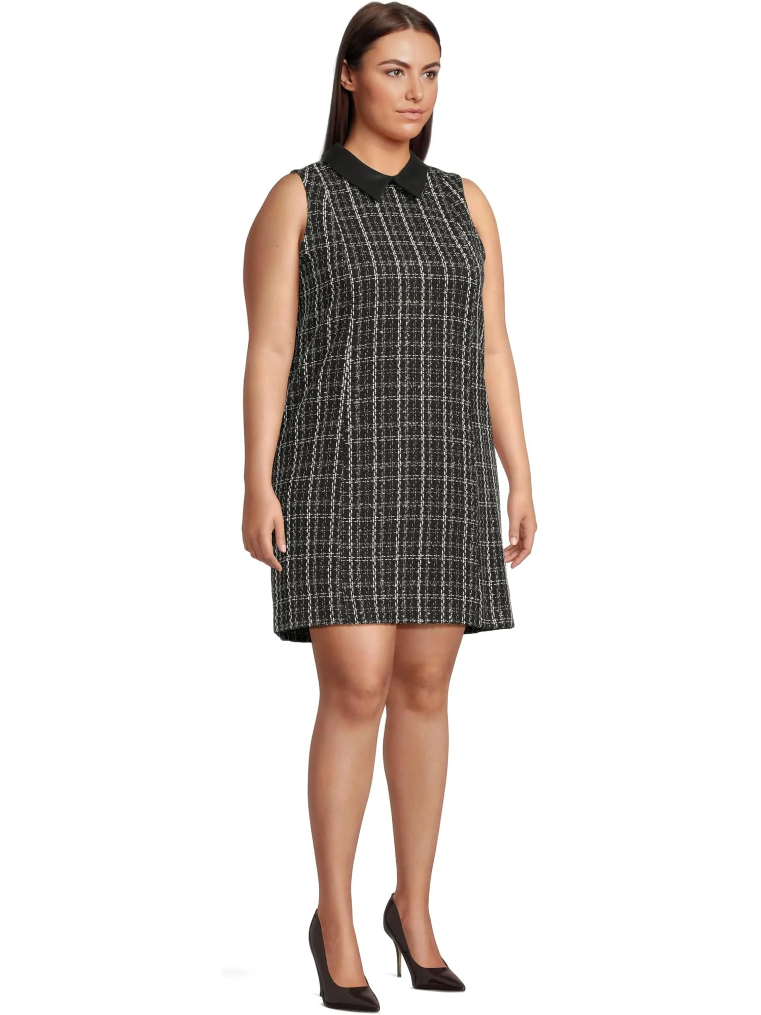 Платье Calvin Klein Sleeveless Tweed Sheath With Collar — 2