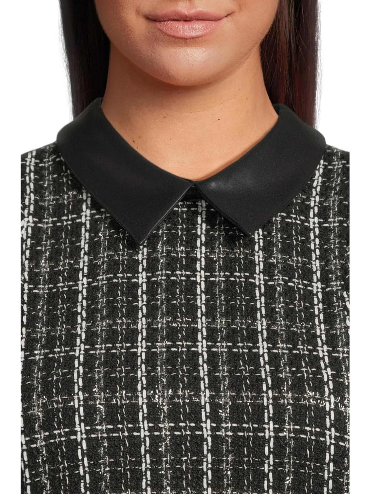 Платье Calvin Klein Sleeveless Tweed Sheath With Collar — 4