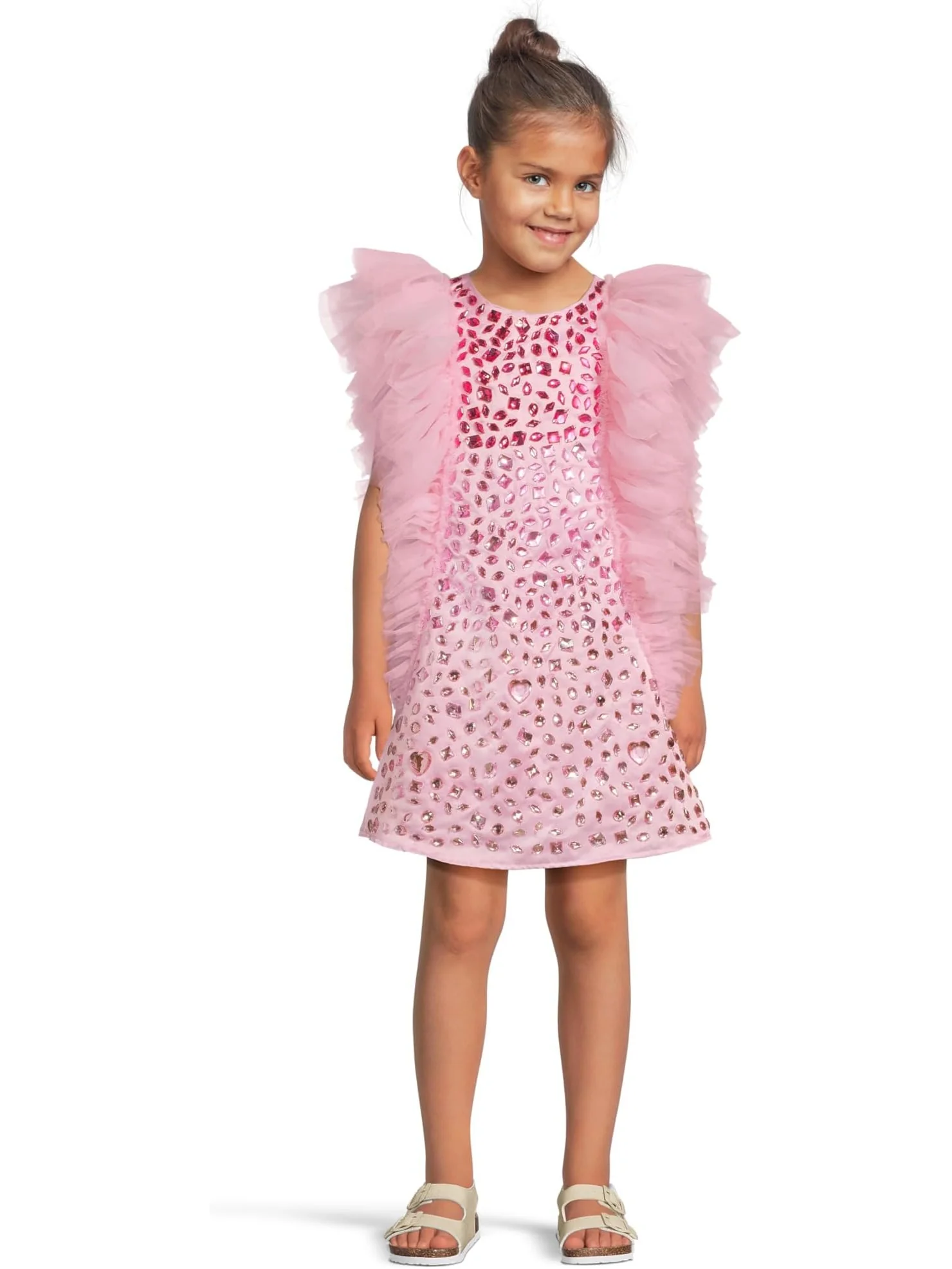 Платье Lola and The Boys Pink Limited Edition Bejeweled Dress — розовый