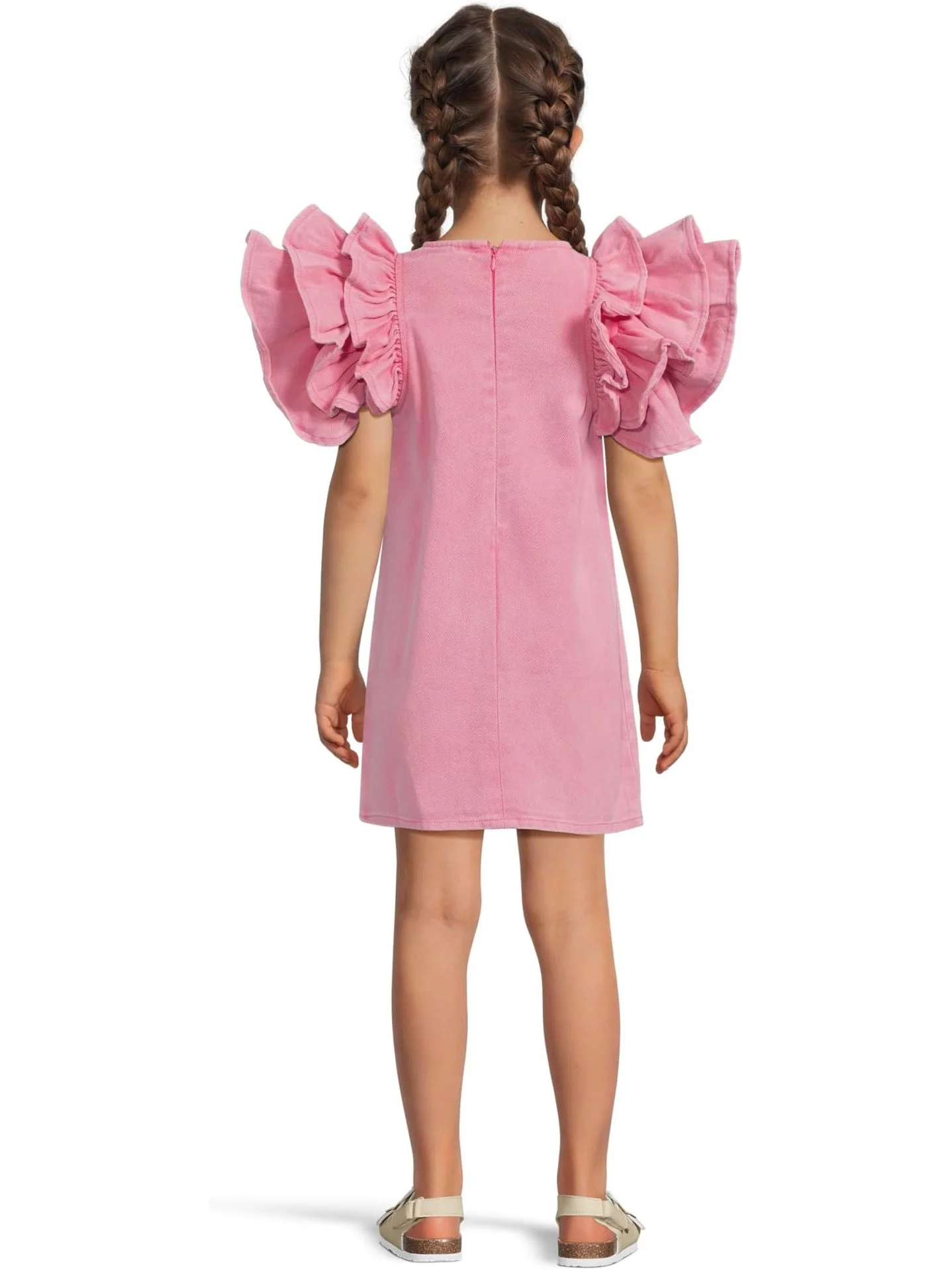 Платье Lola and The Boys Pink Princess Ruffle Denim Dress — 2