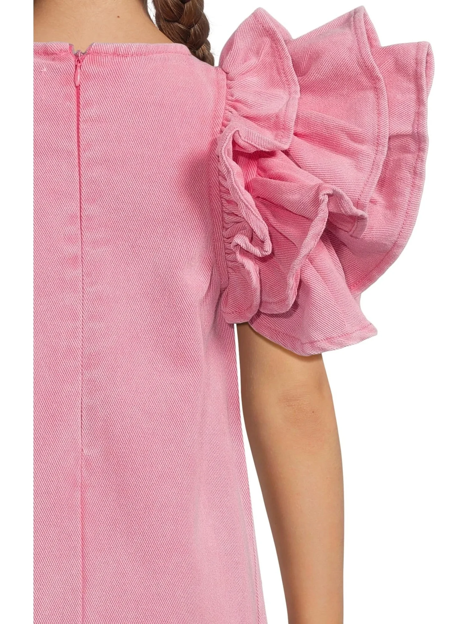 Платье Lola and The Boys Pink Princess Ruffle Denim Dress — 3