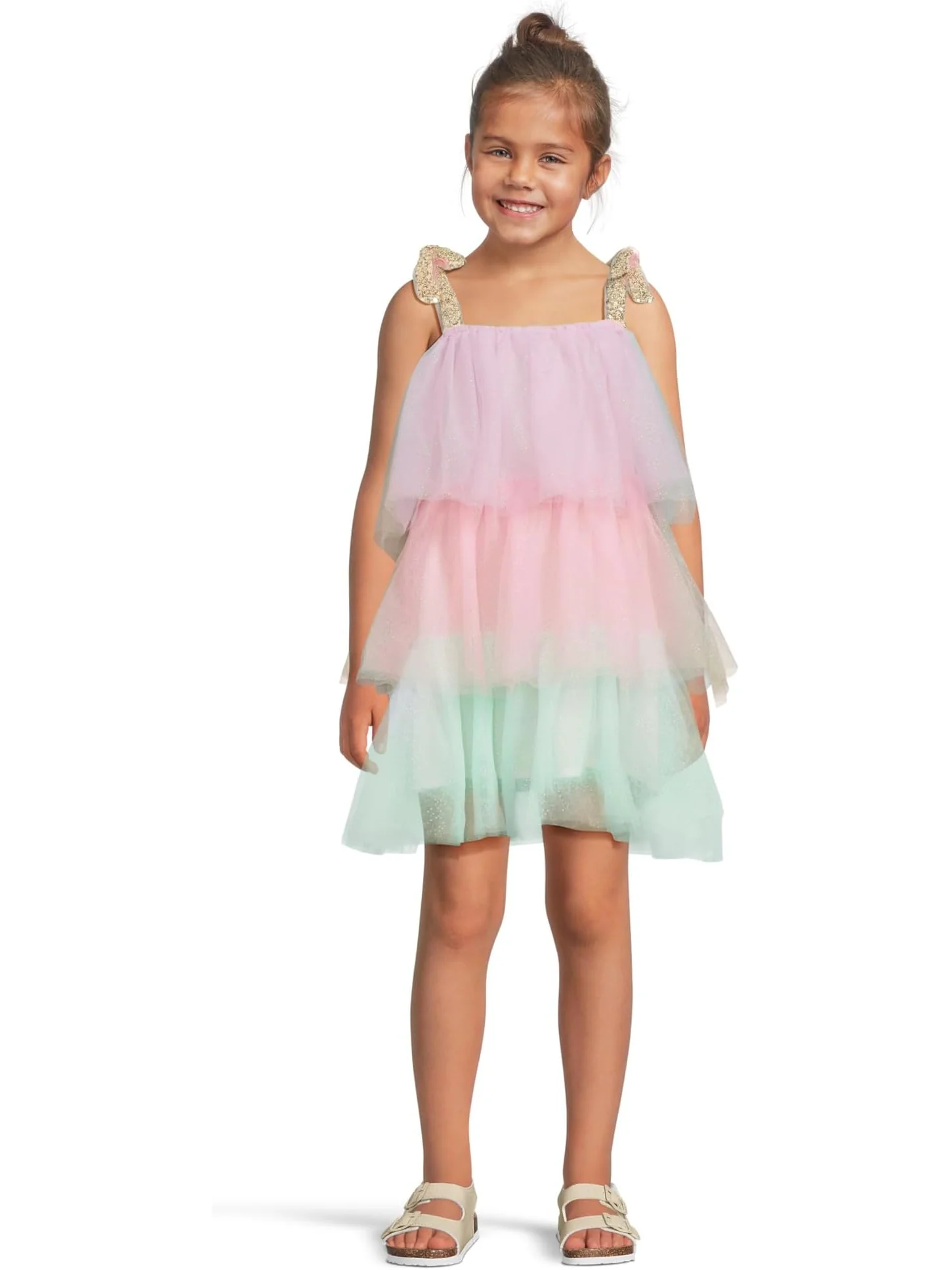 Платье Lola and The Boys Sparkle Ombre Dress — серебристый