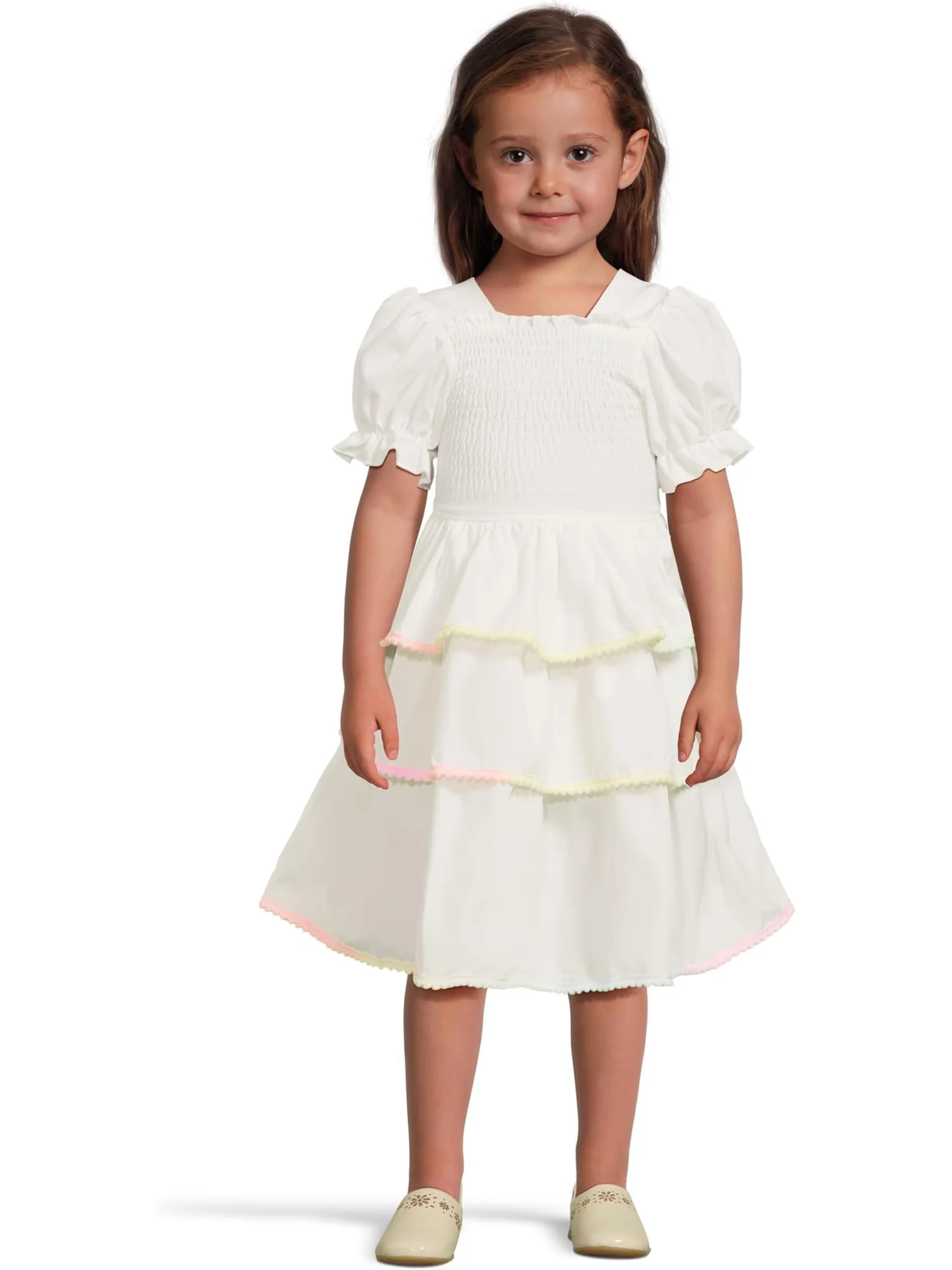 Платье Lola and The Boys White Rainbow Tier Dress — белый
