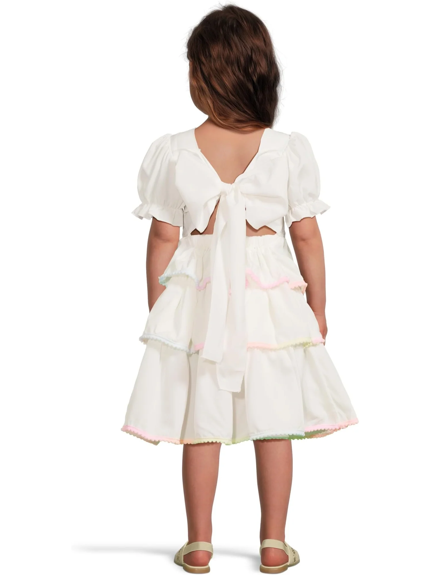 Платье Lola and The Boys White Rainbow Tier Dress — 2