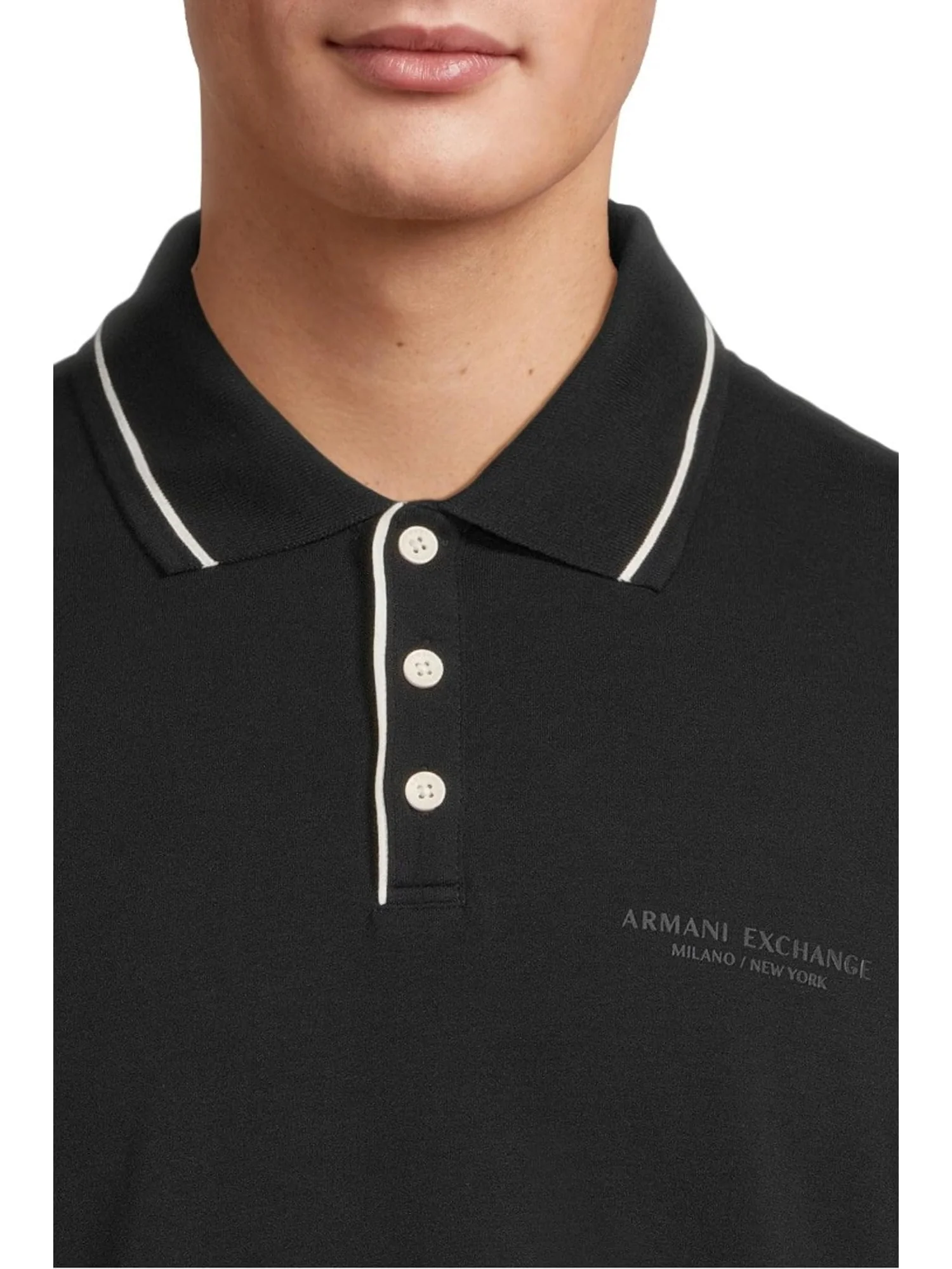 Поло Armani Exchange Milano/New York Logo Polo Shirt — 4