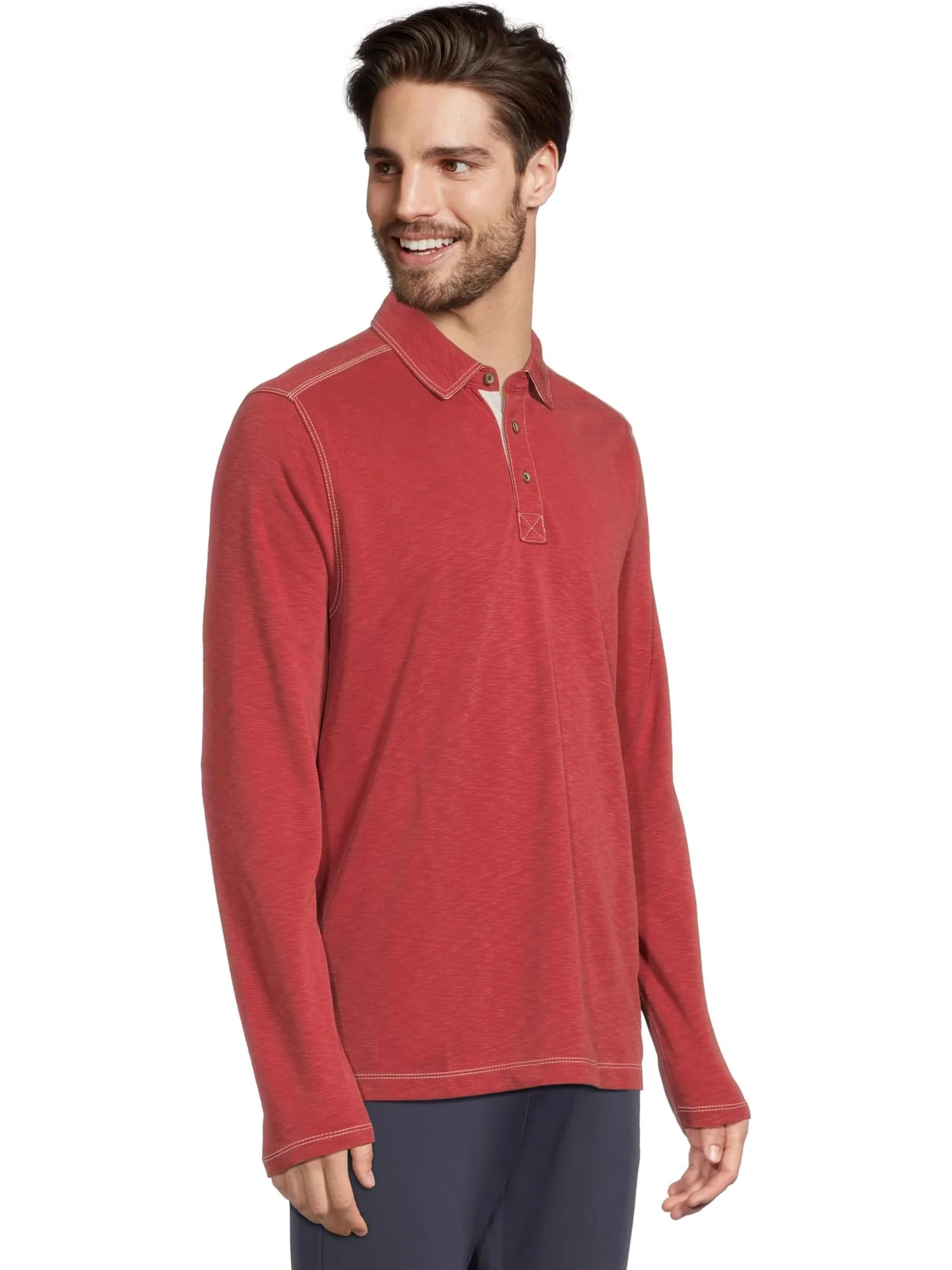 Поло Johnston & Murphy Vintage Slub Long-Sleeve Polo — 2