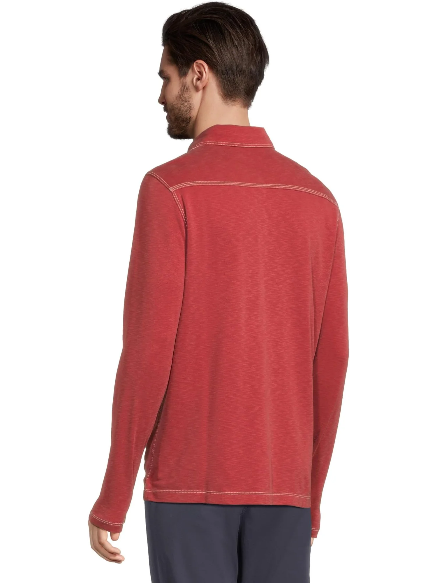 Поло Johnston & Murphy Vintage Slub Long-Sleeve Polo — 3