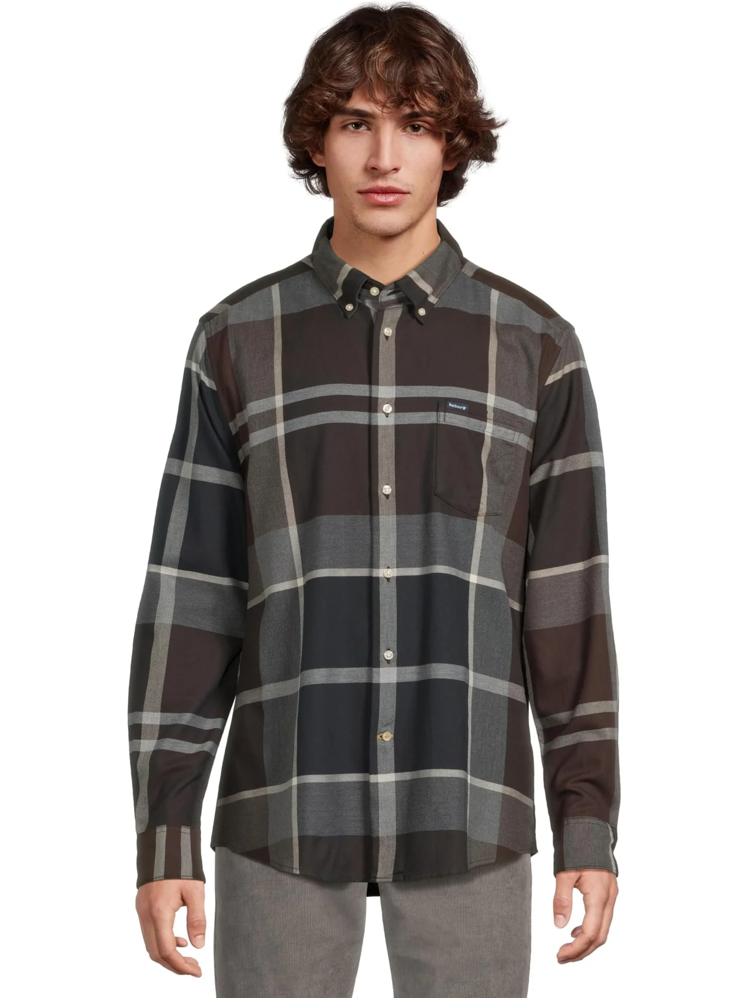 Мужская рубашка Dunoon Tallored Barbour, Midnight Oak Tartan — 1