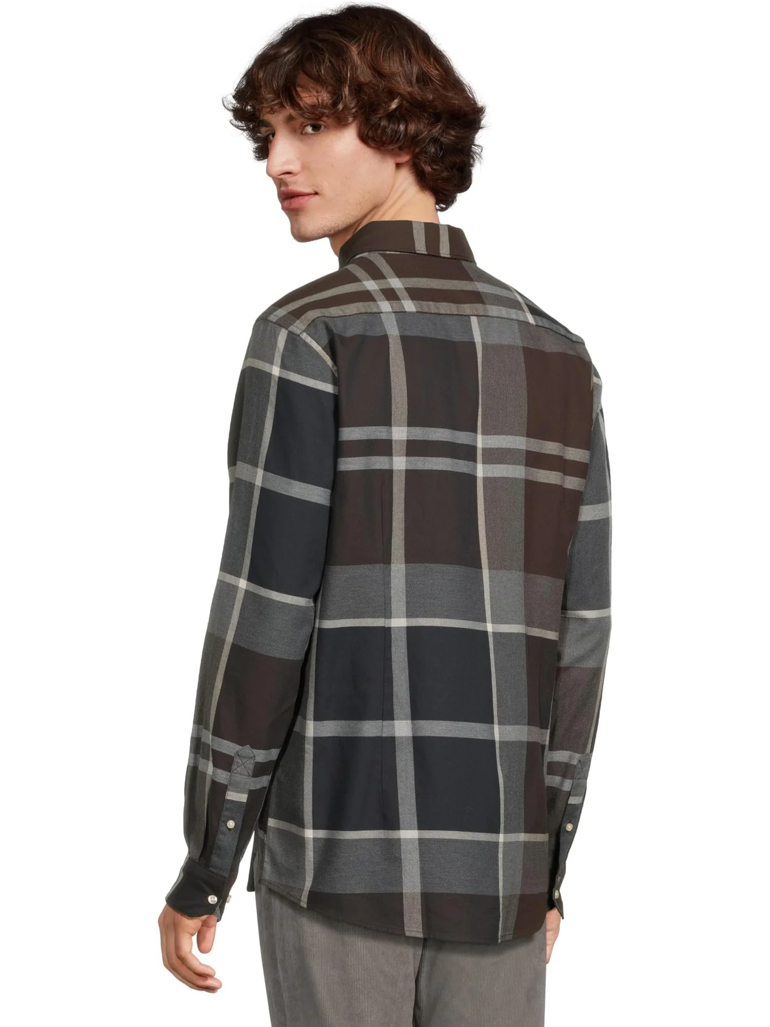 Мужская рубашка Dunoon Tallored Barbour, Midnight Oak Tartan — 3