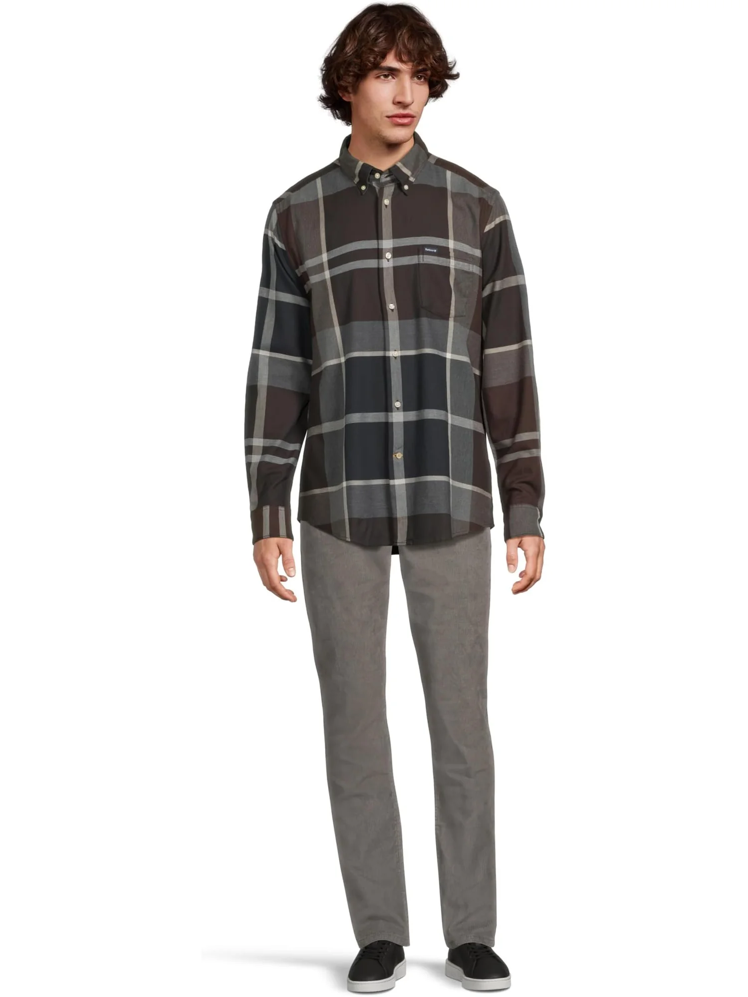 Мужская рубашка Dunoon Tallored Barbour, Midnight Oak Tartan — 5