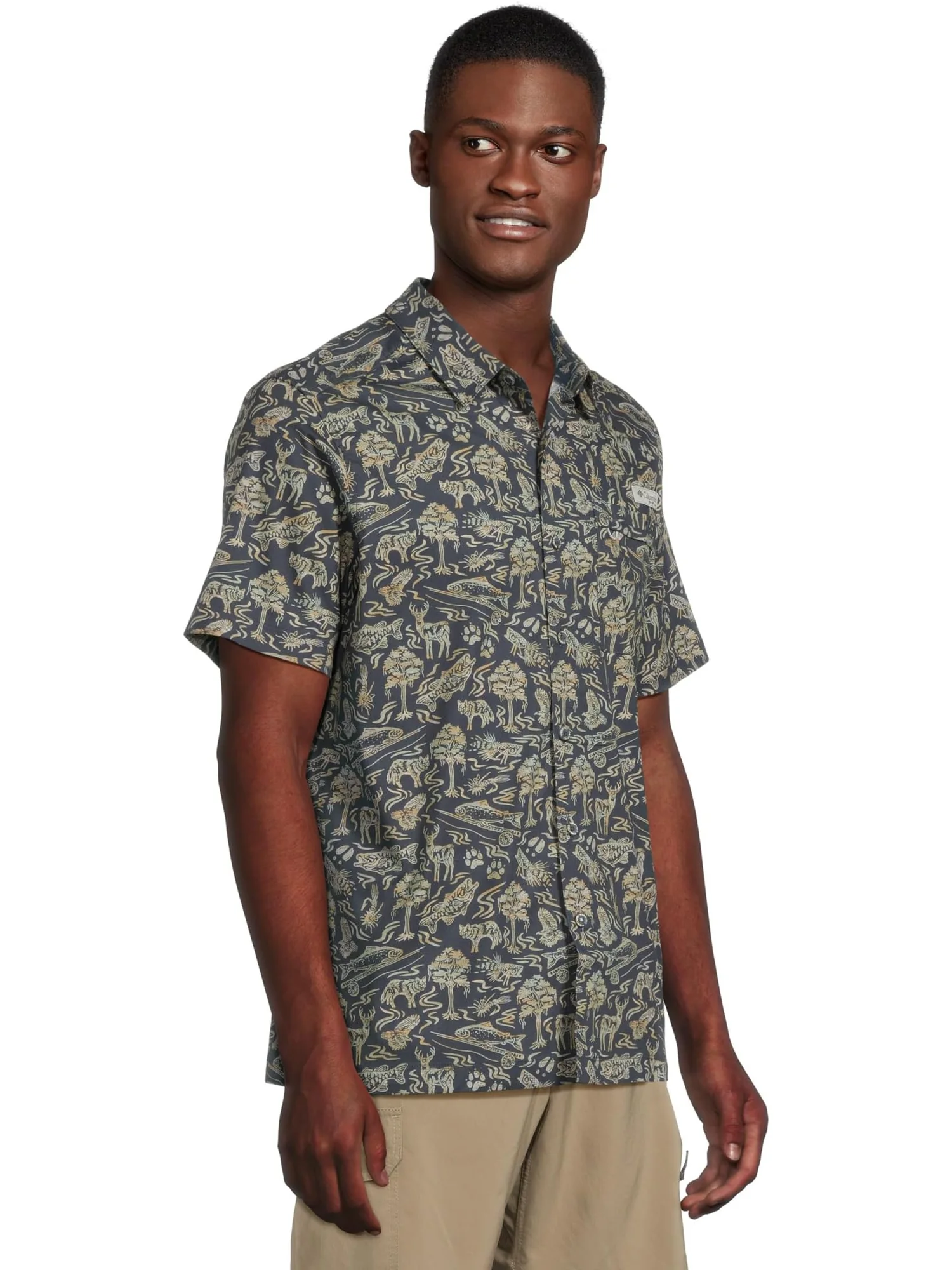 Рубашка Columbia Wild Cast Camp Shirt, цвет Nocturnal Guadalupe Convo — 2